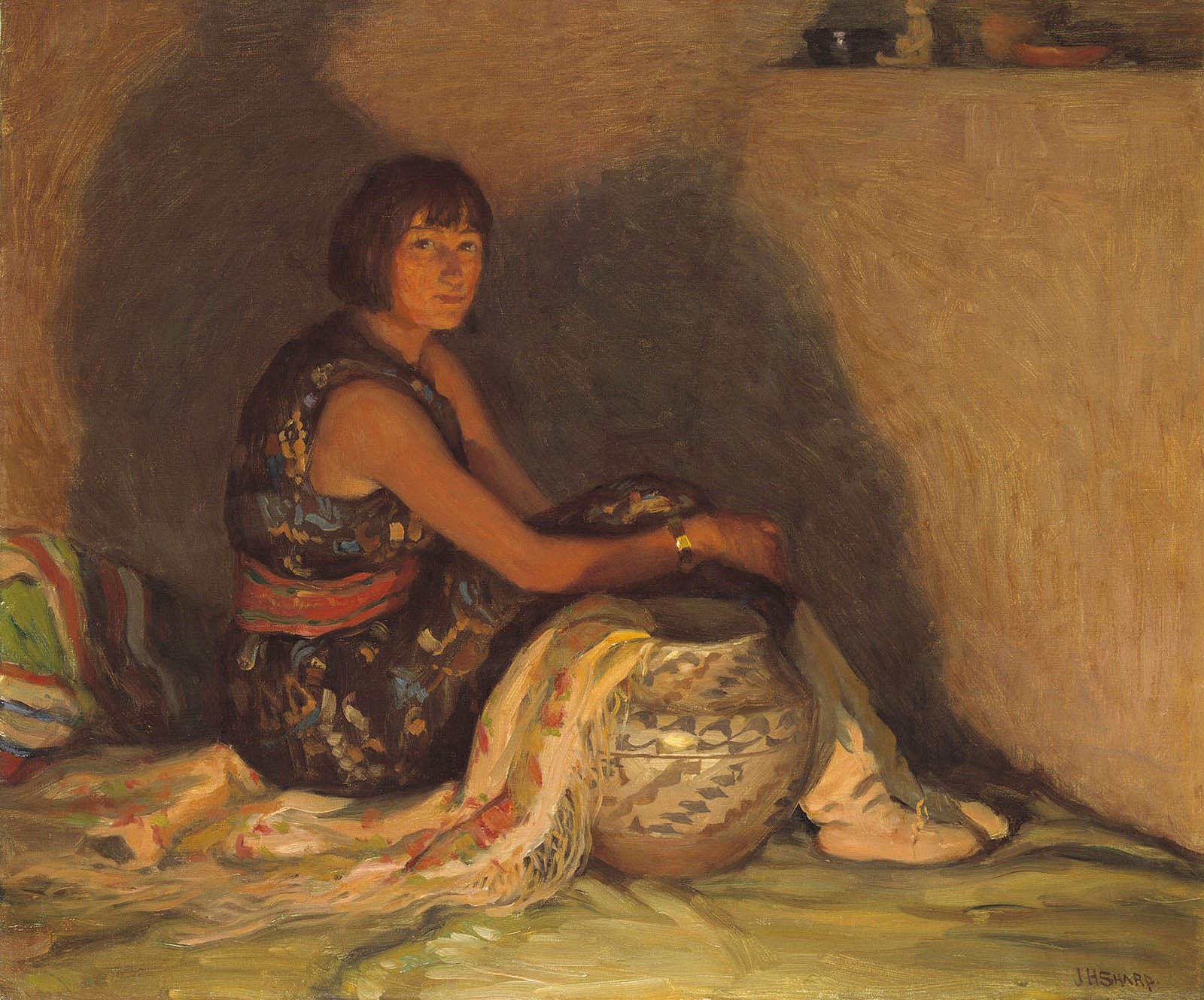 Leaf Down; [Leaf Down - Taos Indian Girl]